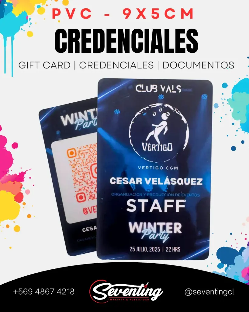 Credenciales PVC personalizados