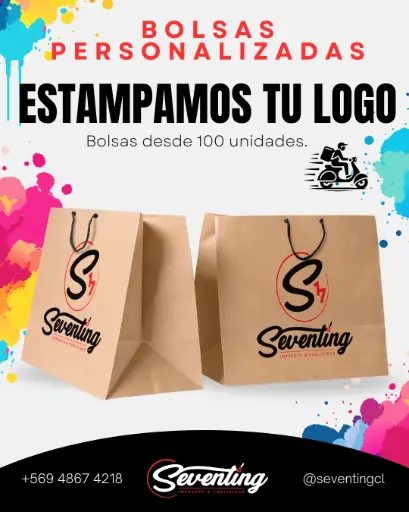 Bolsas Kraft Personalizada (100 unidades)