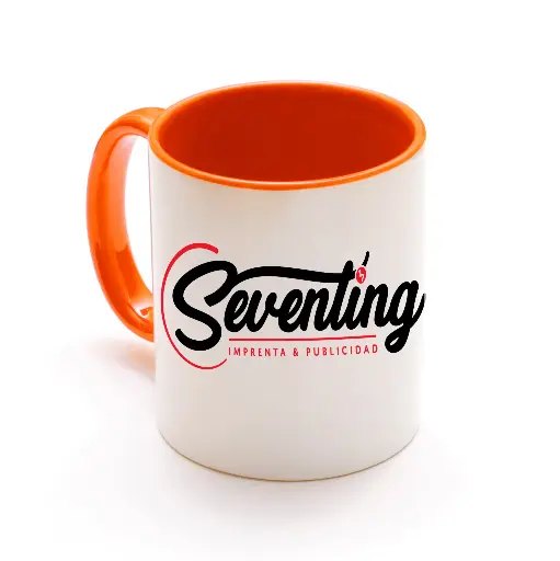 Taza borde color 11 oz con caja de regalo